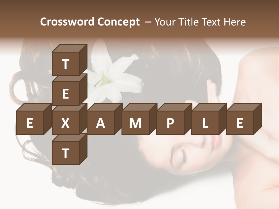 Caucasian Beauty  PowerPoint Template