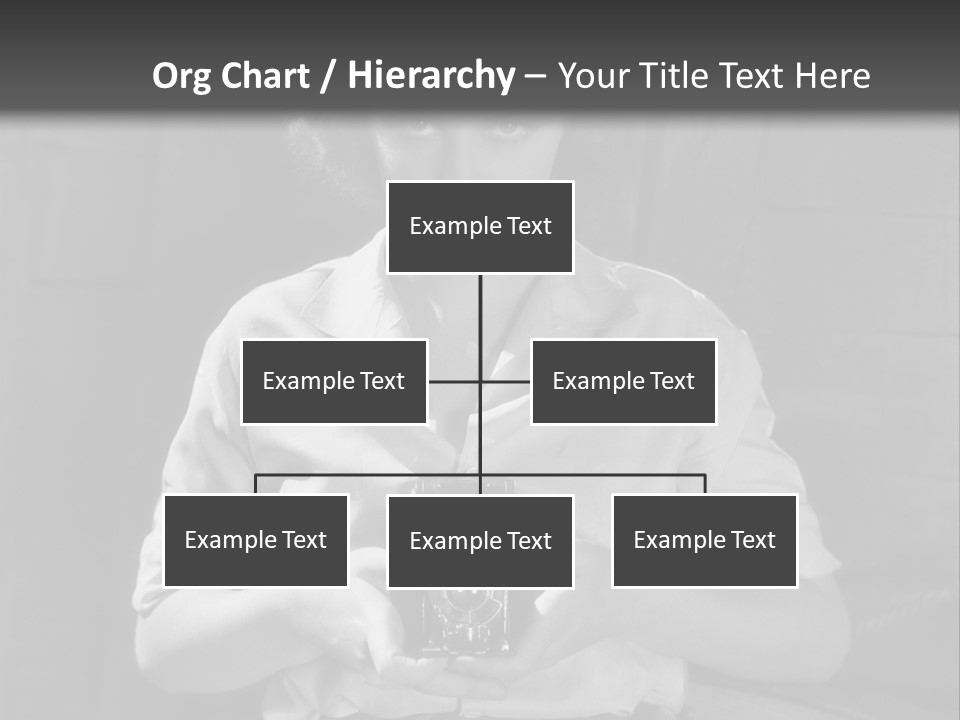 A Black And White Photo Of A Woman Holding A Camera PowerPoint Template