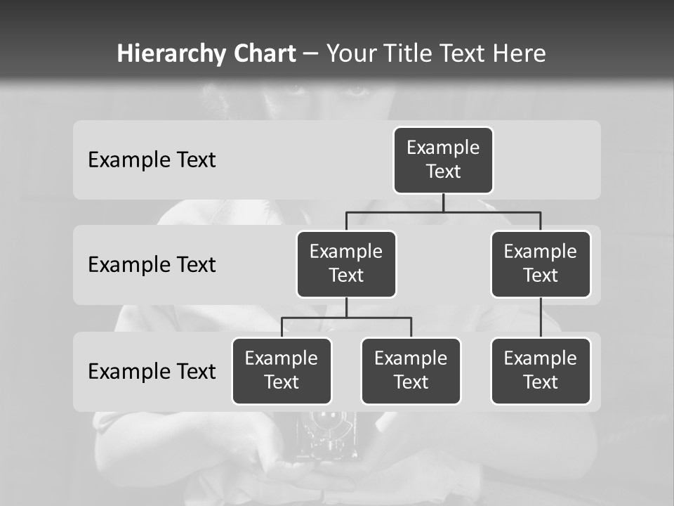 A Black And White Photo Of A Woman Holding A Camera PowerPoint Template