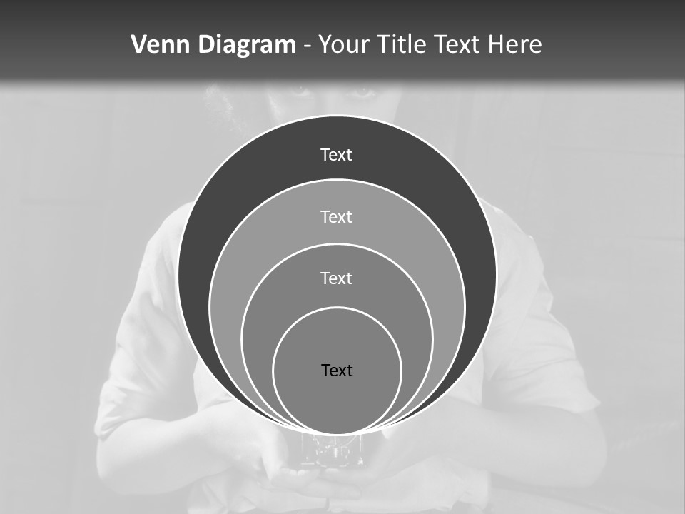 A Black And White Photo Of A Woman Holding A Camera PowerPoint Template