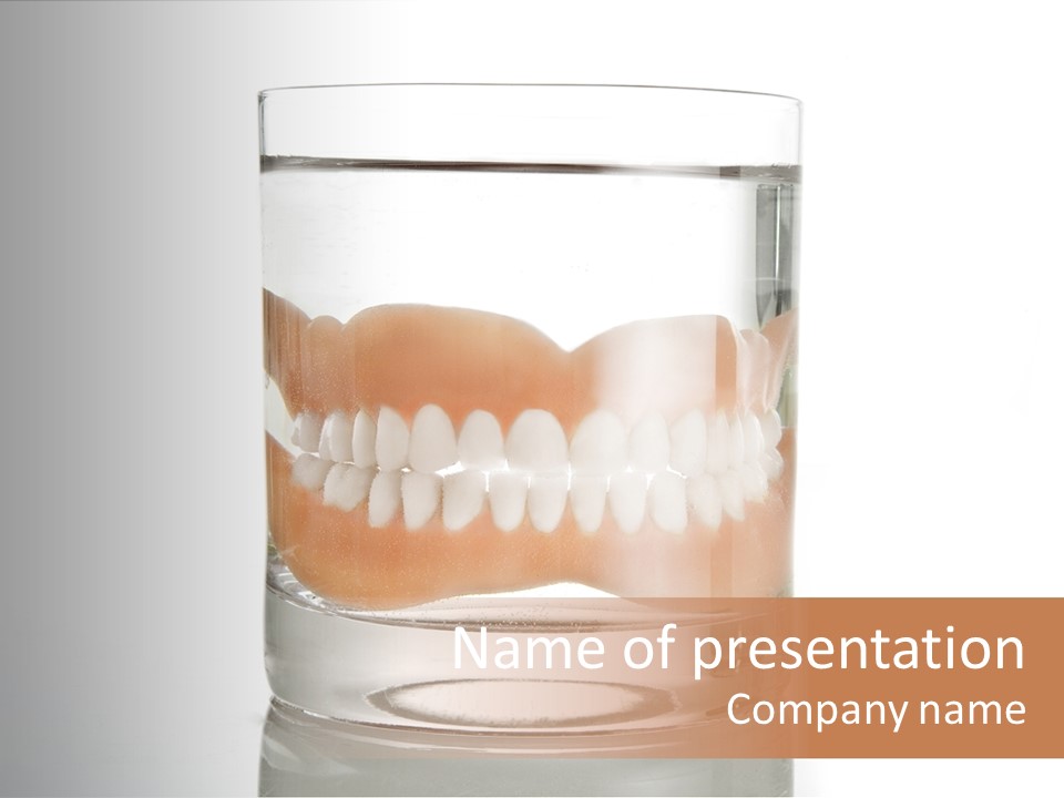 Toothpaste Glasses Smile PowerPoint Template