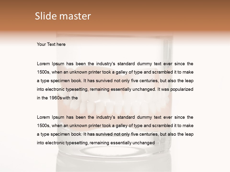 Toothpaste Glasses Smile PowerPoint Template