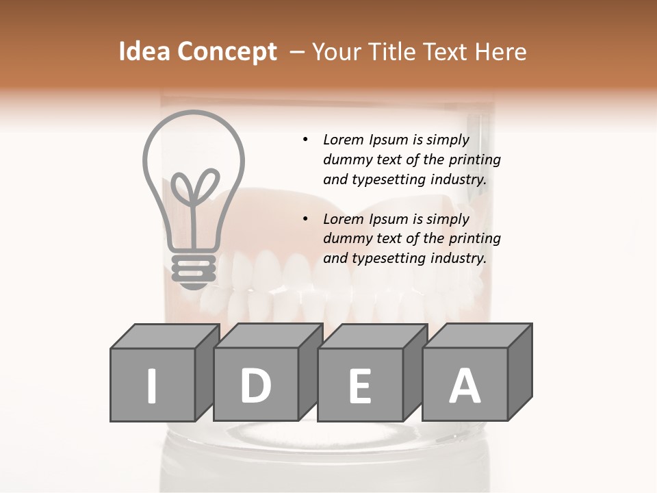 Toothpaste Glasses Smile PowerPoint Template