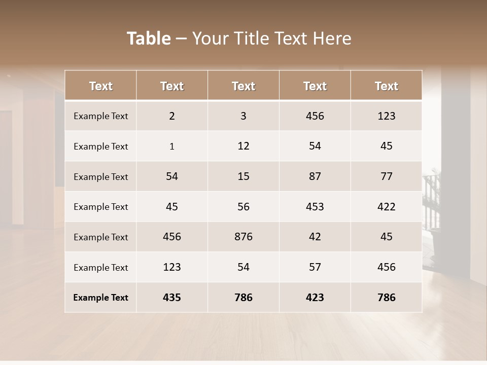 View Parquet Window PowerPoint Template