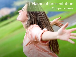 Beautiful Female Emotions PowerPoint Template