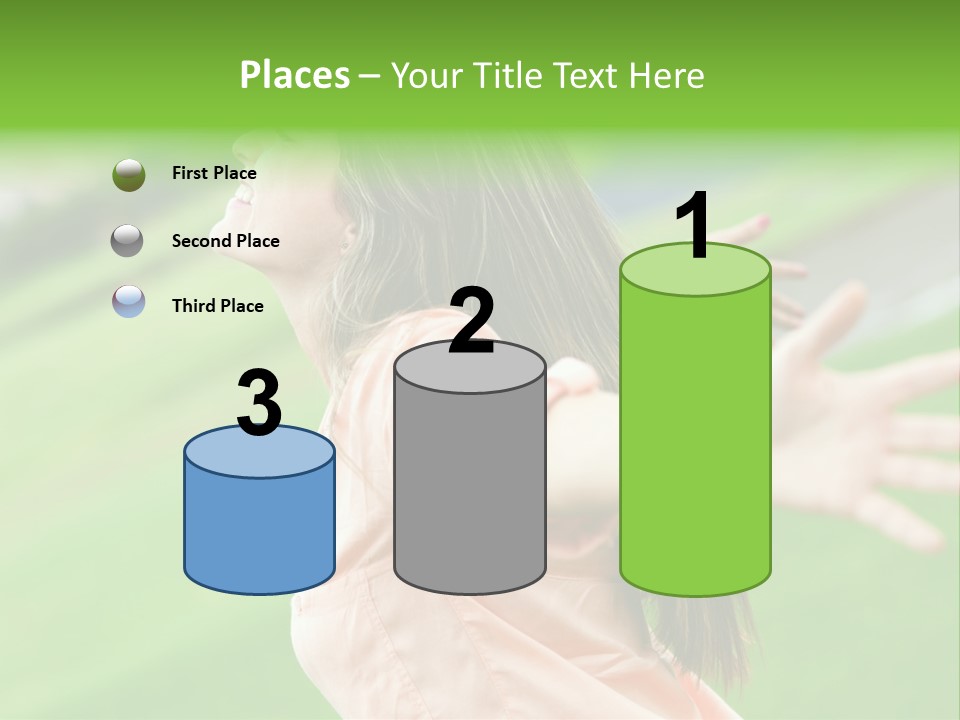 Beautiful Female Emotions PowerPoint Template