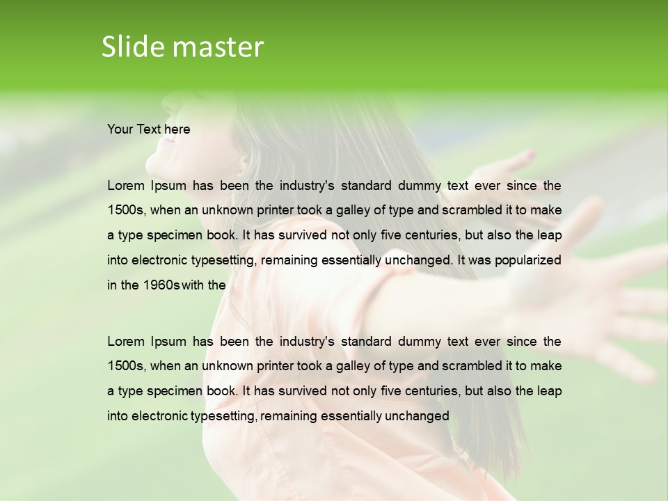 Beautiful Female Emotions PowerPoint Template