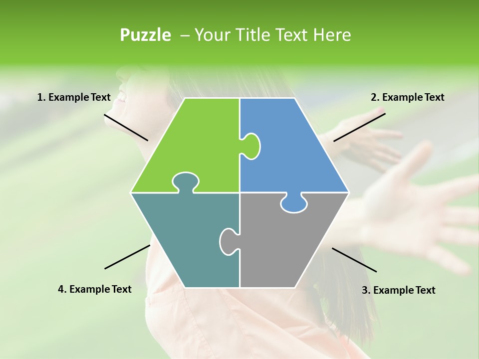 Beautiful Female Emotions PowerPoint Template