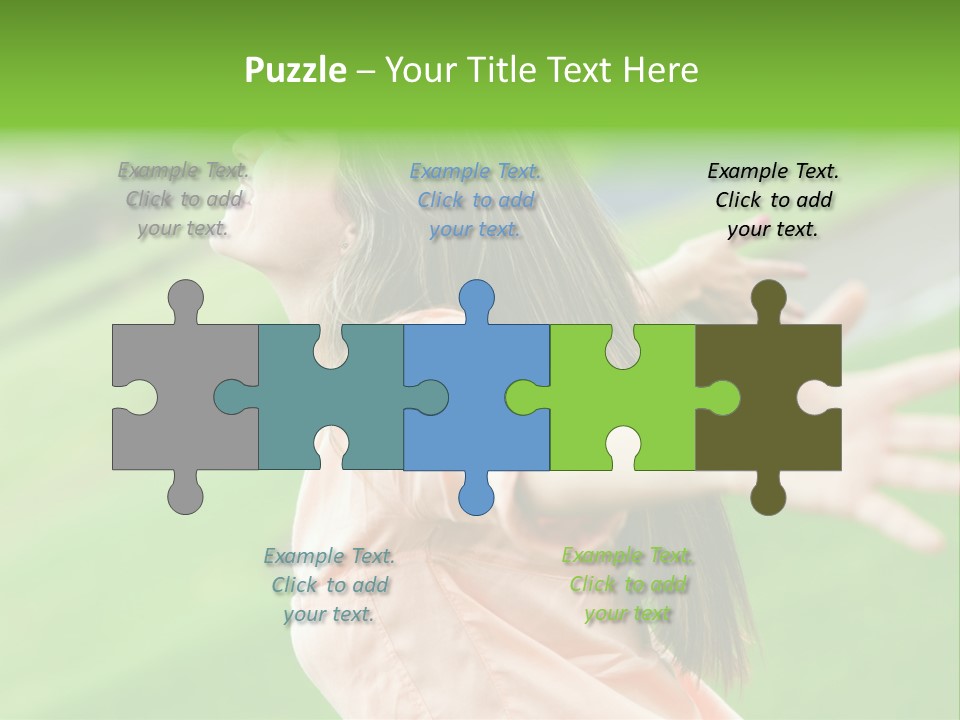 Beautiful Female Emotions PowerPoint Template