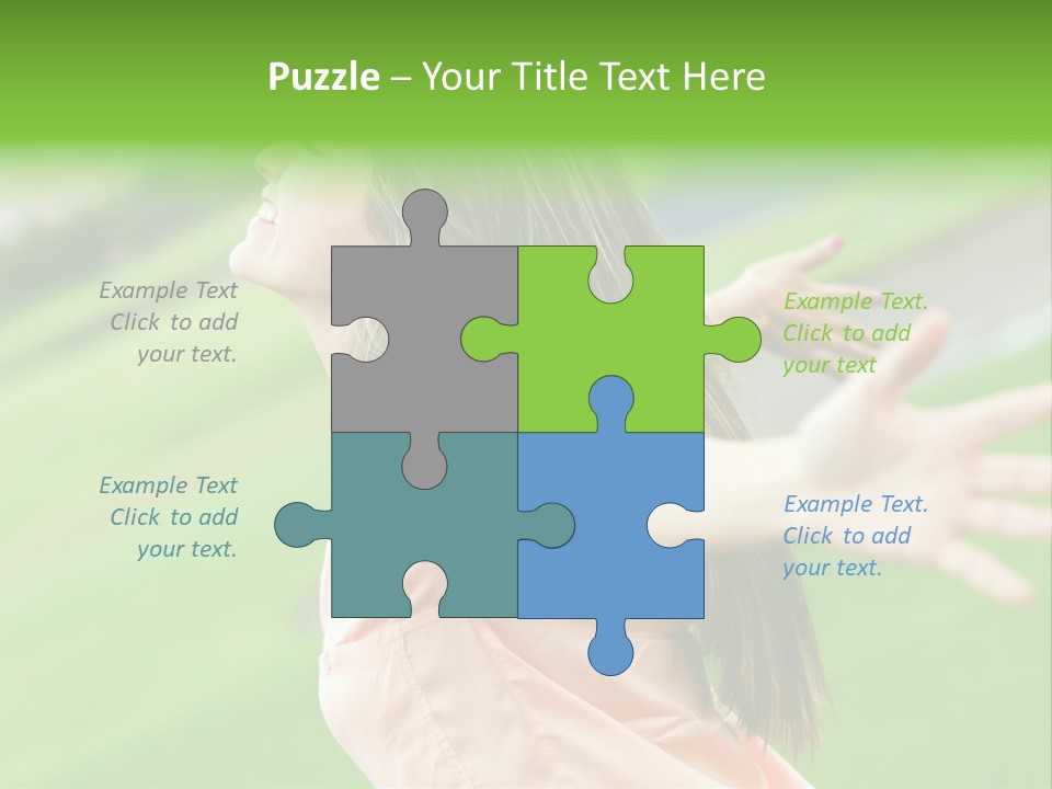 Beautiful Female Emotions PowerPoint Template