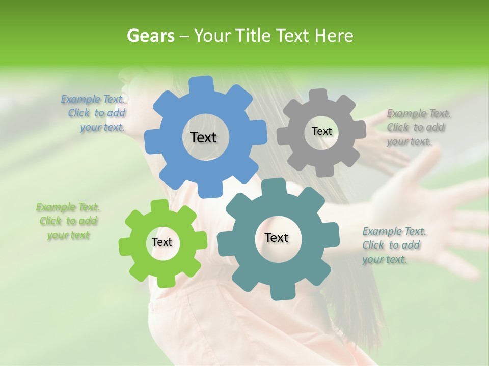 Beautiful Female Emotions PowerPoint Template