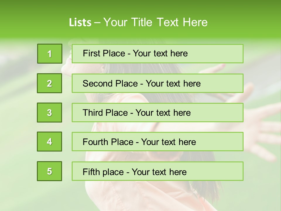 Beautiful Female Emotions PowerPoint Template