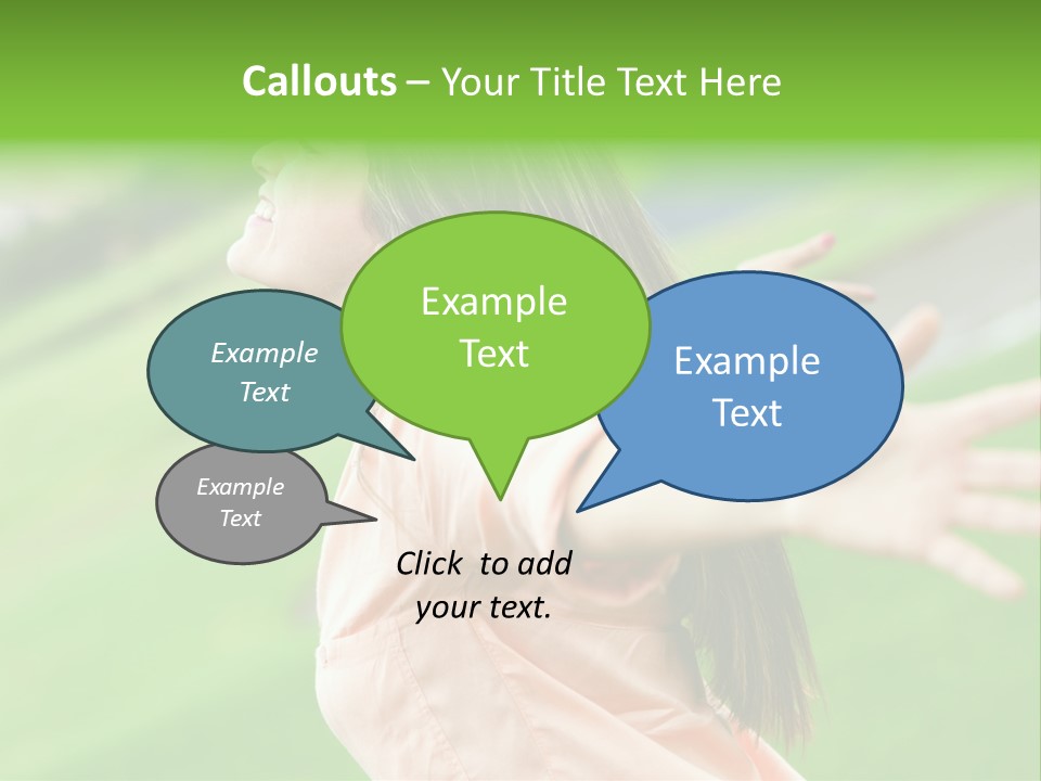 Beautiful Female Emotions PowerPoint Template