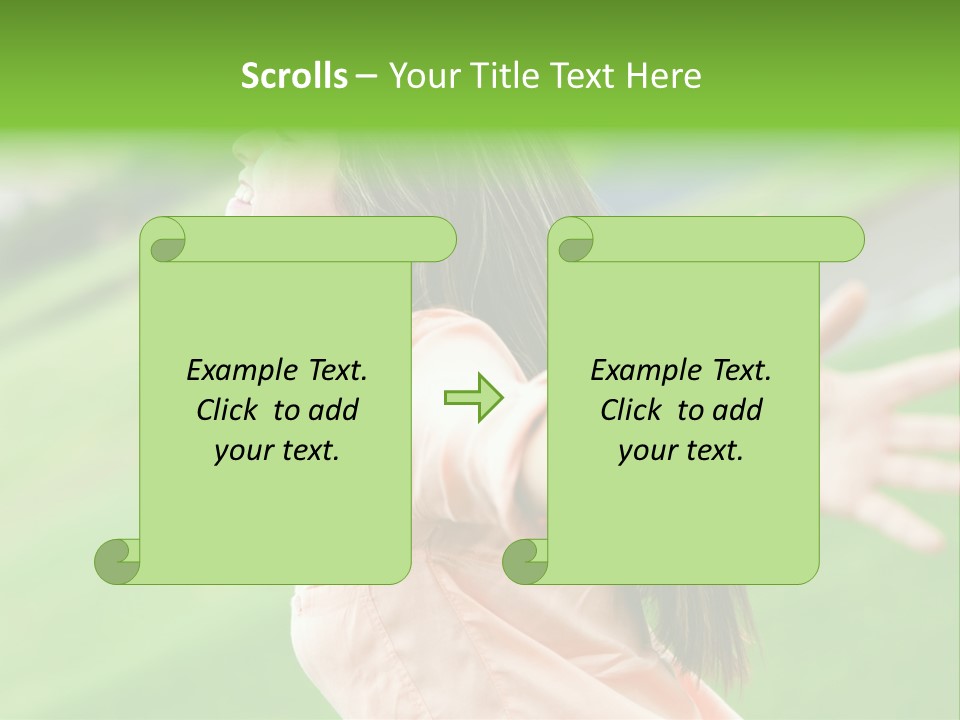 Beautiful Female Emotions PowerPoint Template
