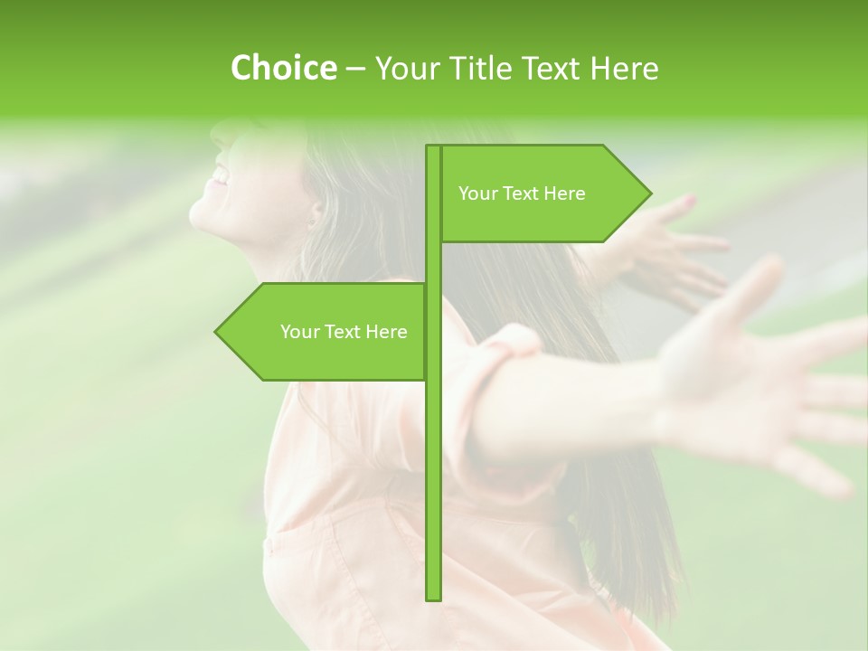 Beautiful Female Emotions PowerPoint Template