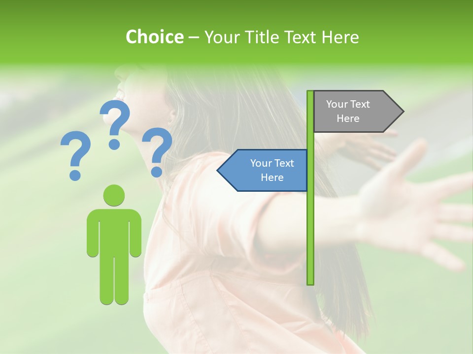 Beautiful Female Emotions PowerPoint Template