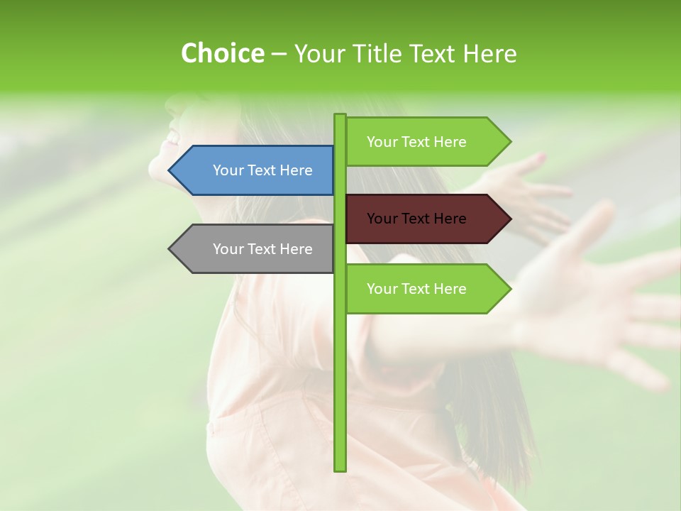 Beautiful Female Emotions PowerPoint Template