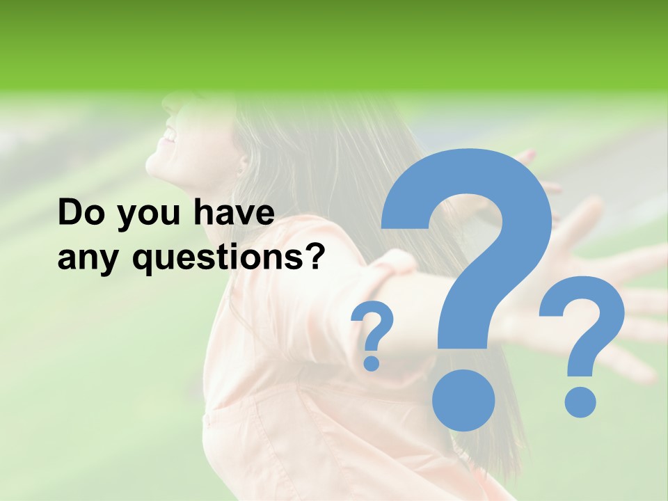 Beautiful Female Emotions PowerPoint Template