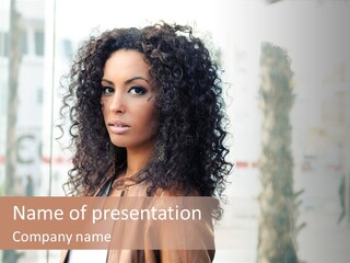 Portrait Black Ethnic PowerPoint Template