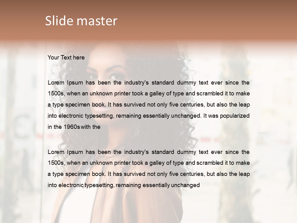 Portrait Black Ethnic PowerPoint Template