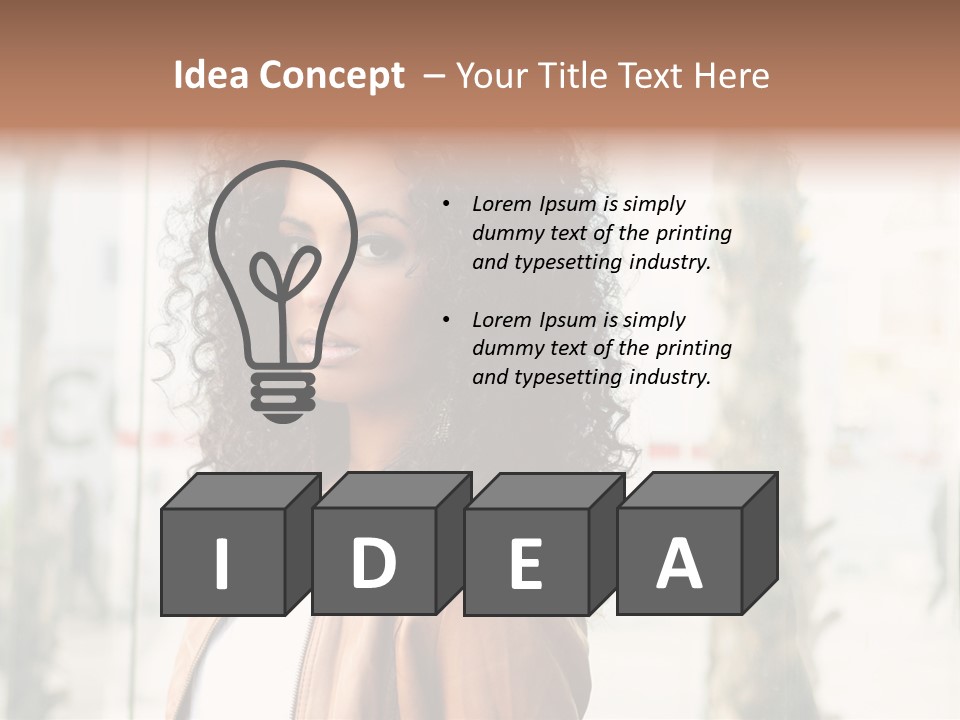 Portrait Black Ethnic PowerPoint Template