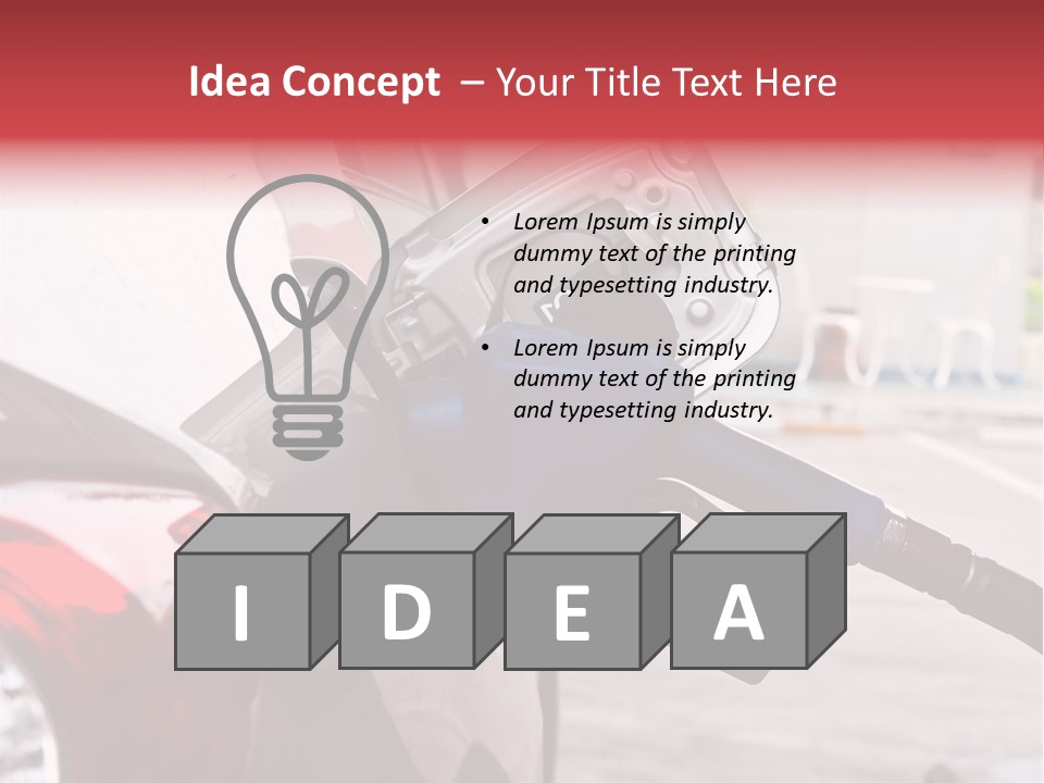 Pump Tank Oil PowerPoint Template