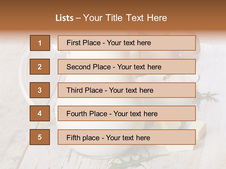 Margarine Wooden Drink PowerPoint Template