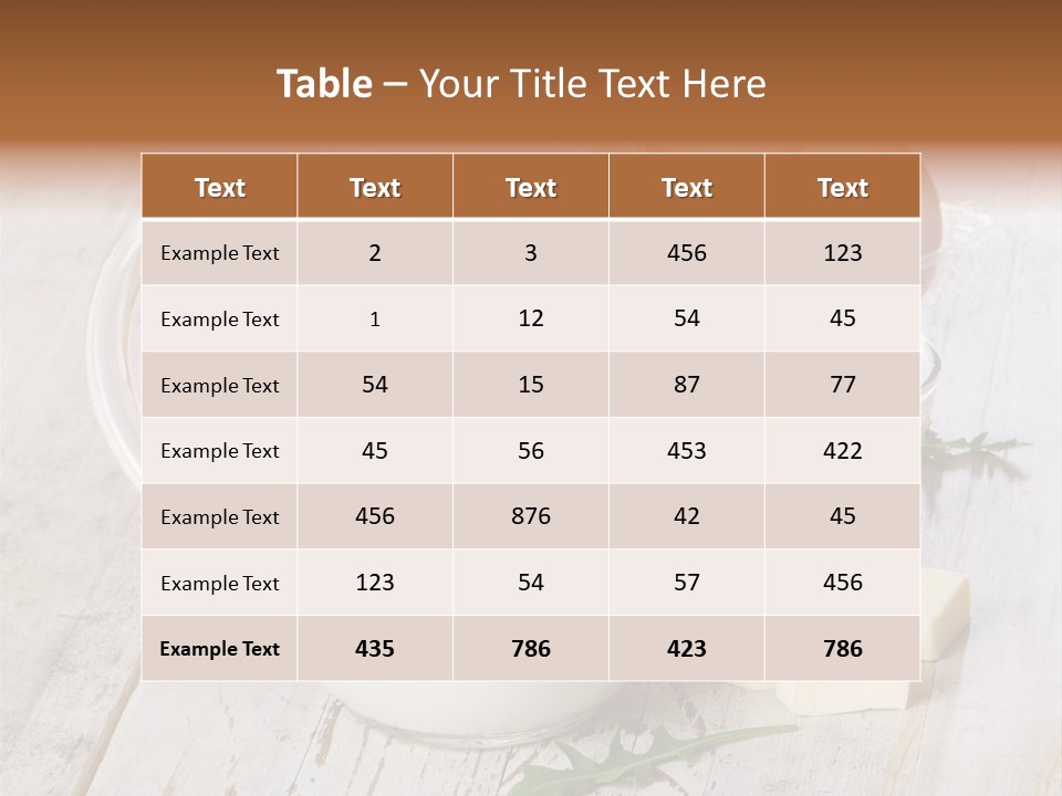 Margarine Wooden Drink PowerPoint Template