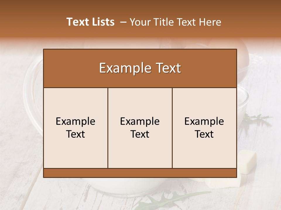 Margarine Wooden Drink PowerPoint Template