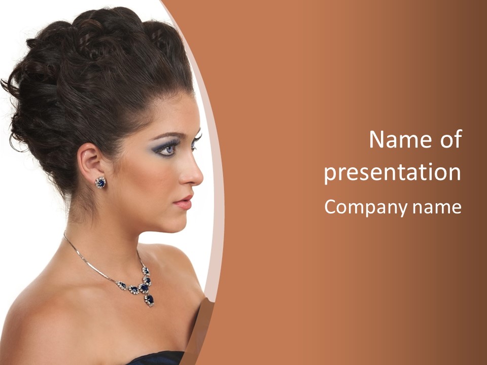 Beautiful Sapphire Eyebrow PowerPoint Template