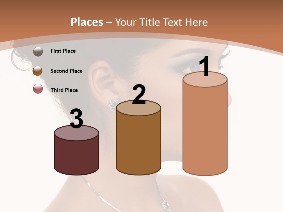 Beautiful Sapphire Eyebrow PowerPoint Template