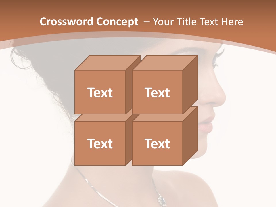 Beautiful Sapphire Eyebrow PowerPoint Template