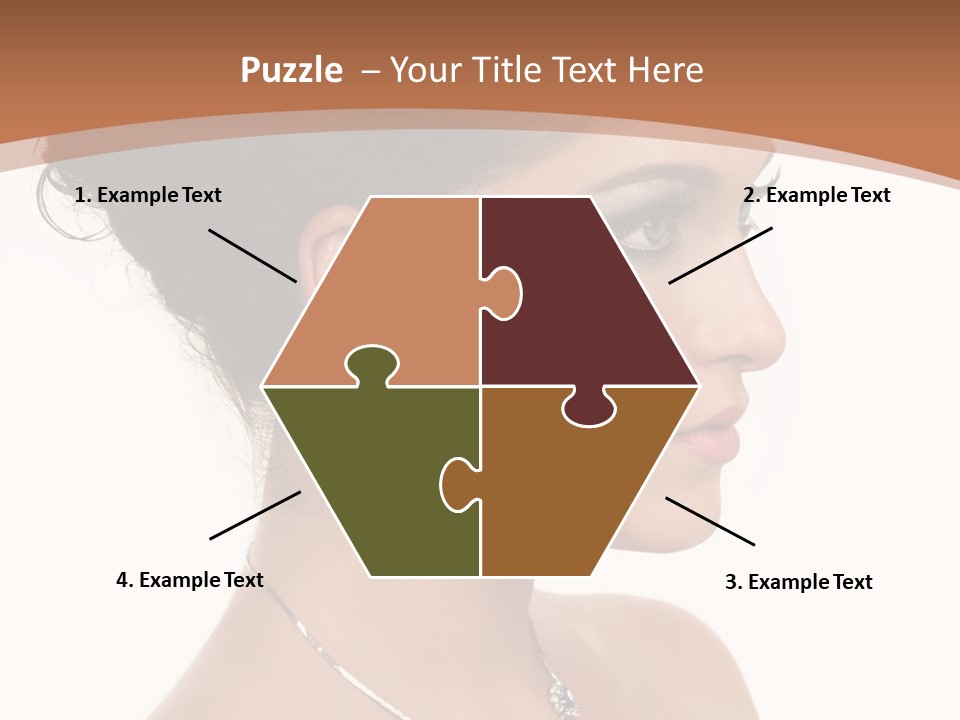 Beautiful Sapphire Eyebrow PowerPoint Template