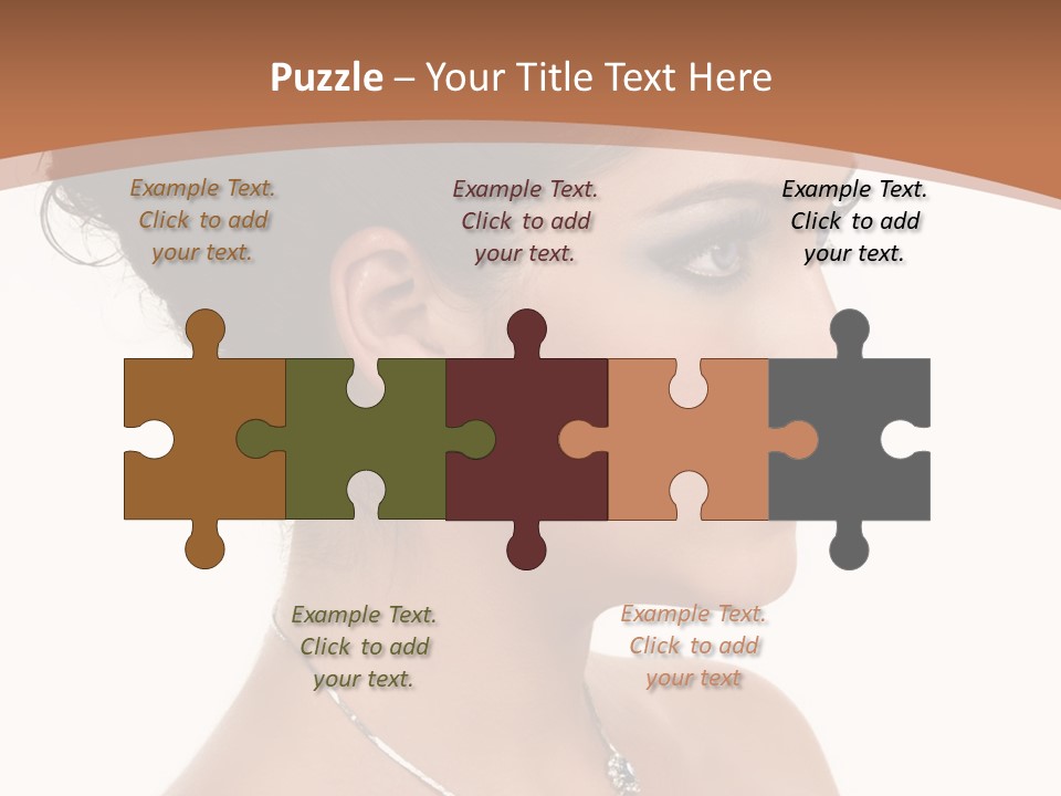 Beautiful Sapphire Eyebrow PowerPoint Template