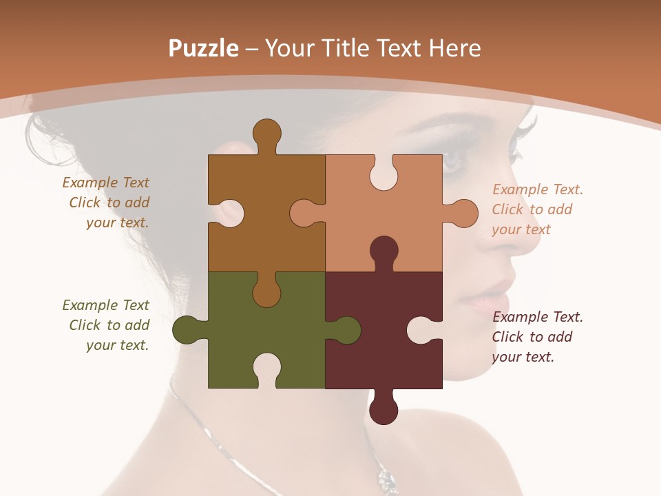 Beautiful Sapphire Eyebrow PowerPoint Template