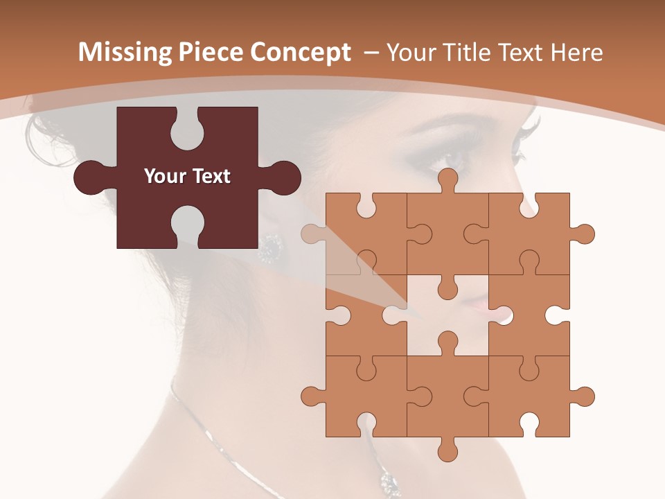 Beautiful Sapphire Eyebrow PowerPoint Template