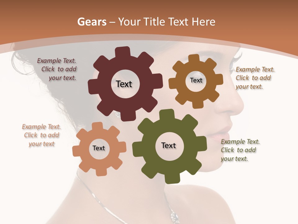 Beautiful Sapphire Eyebrow PowerPoint Template