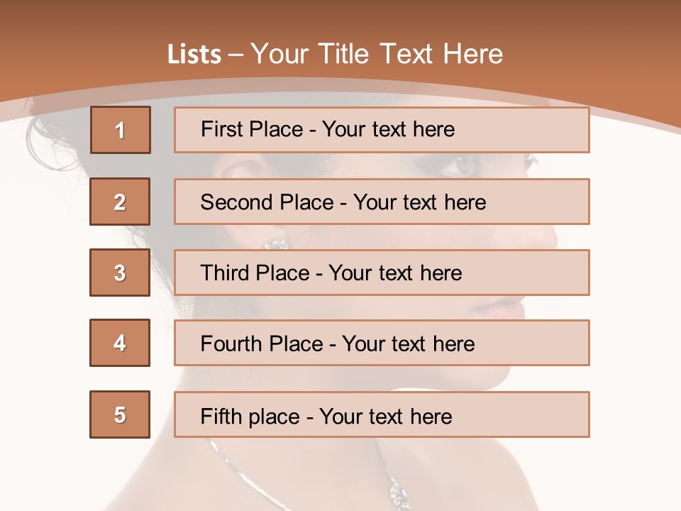 Beautiful Sapphire Eyebrow PowerPoint Template