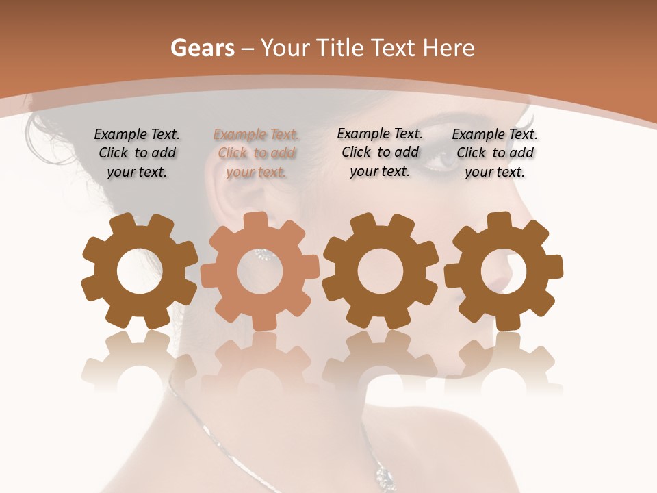 Beautiful Sapphire Eyebrow PowerPoint Template