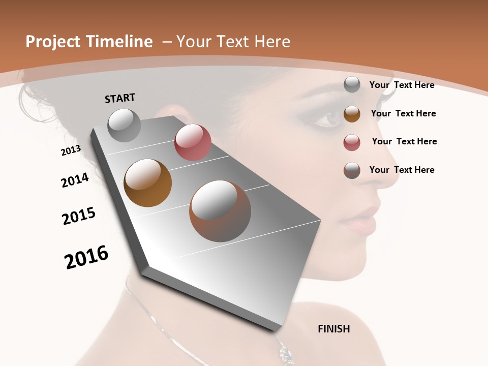 Beautiful Sapphire Eyebrow PowerPoint Template