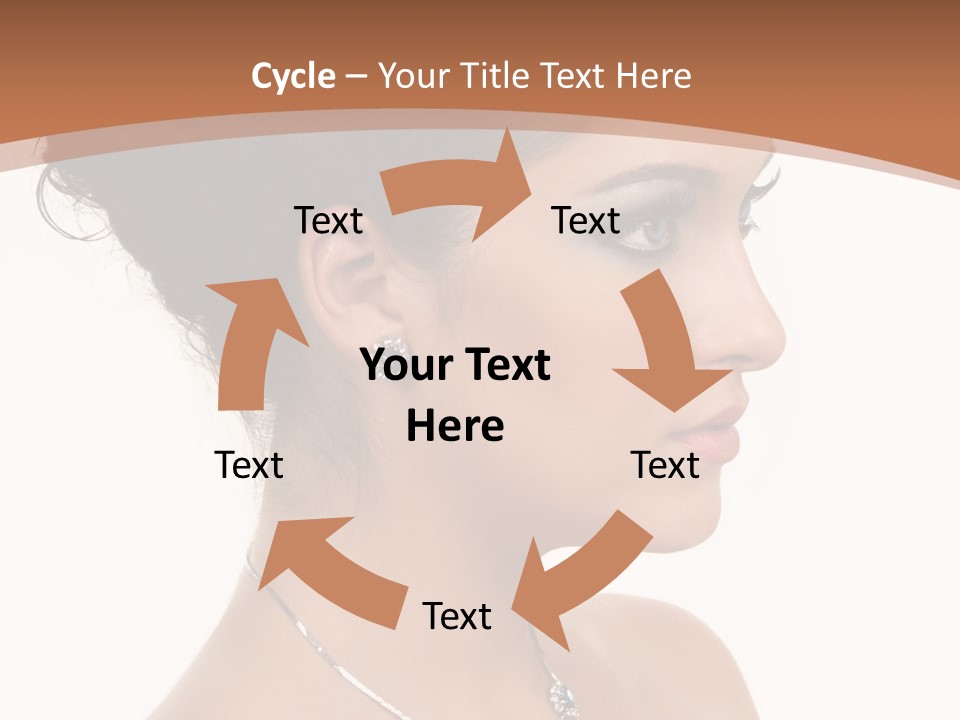 Beautiful Sapphire Eyebrow PowerPoint Template