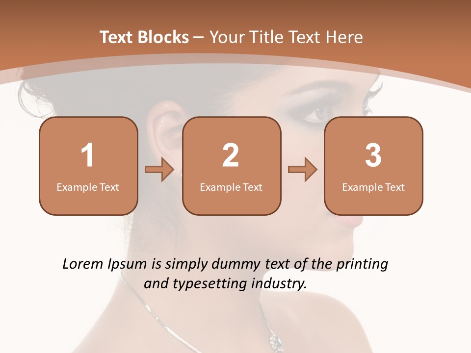 Beautiful Sapphire Eyebrow PowerPoint Template