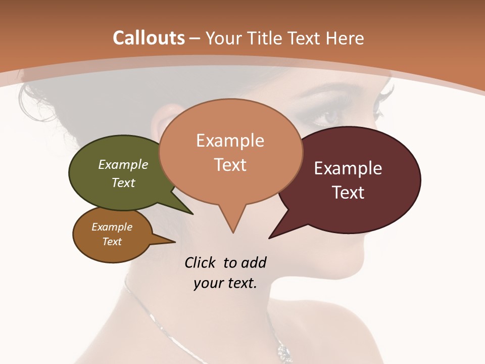 Beautiful Sapphire Eyebrow PowerPoint Template