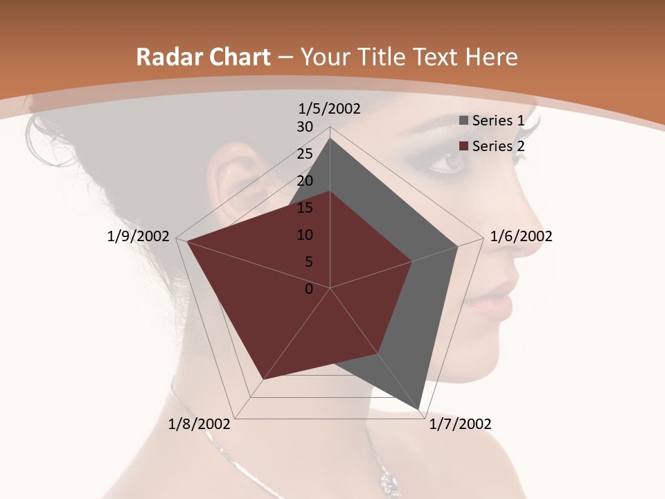 Beautiful Sapphire Eyebrow PowerPoint Template