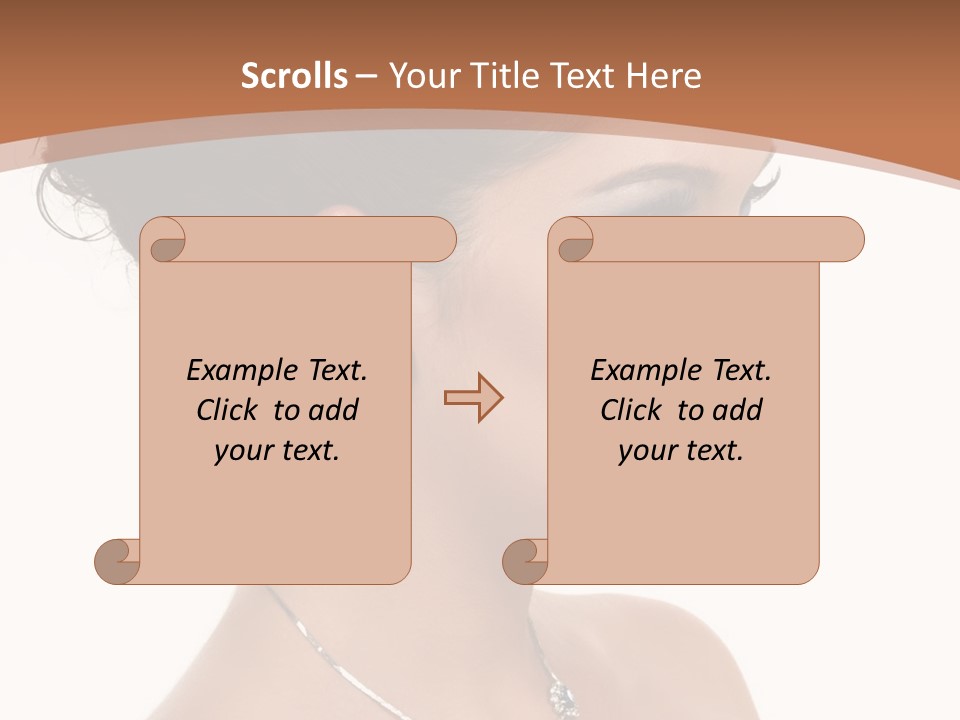 Beautiful Sapphire Eyebrow PowerPoint Template