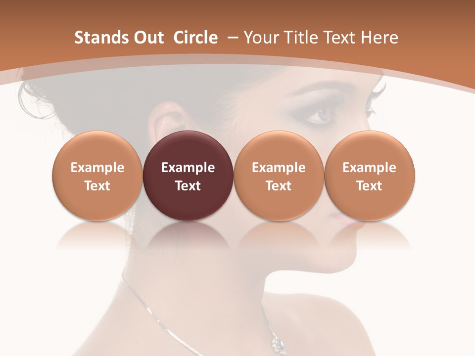 Beautiful Sapphire Eyebrow PowerPoint Template