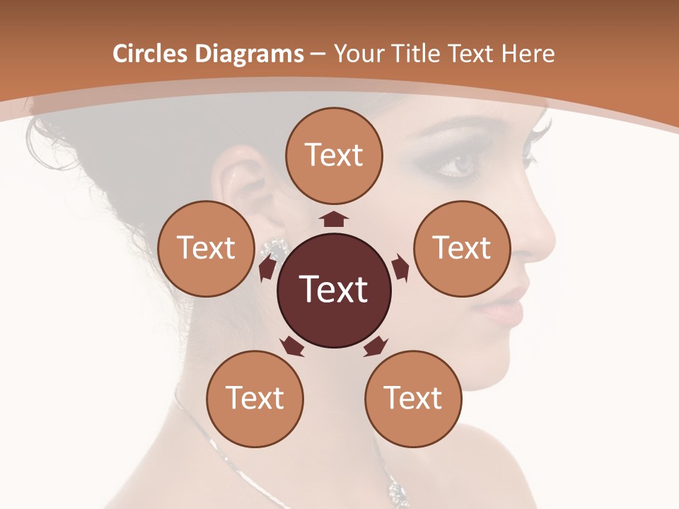 Beautiful Sapphire Eyebrow PowerPoint Template