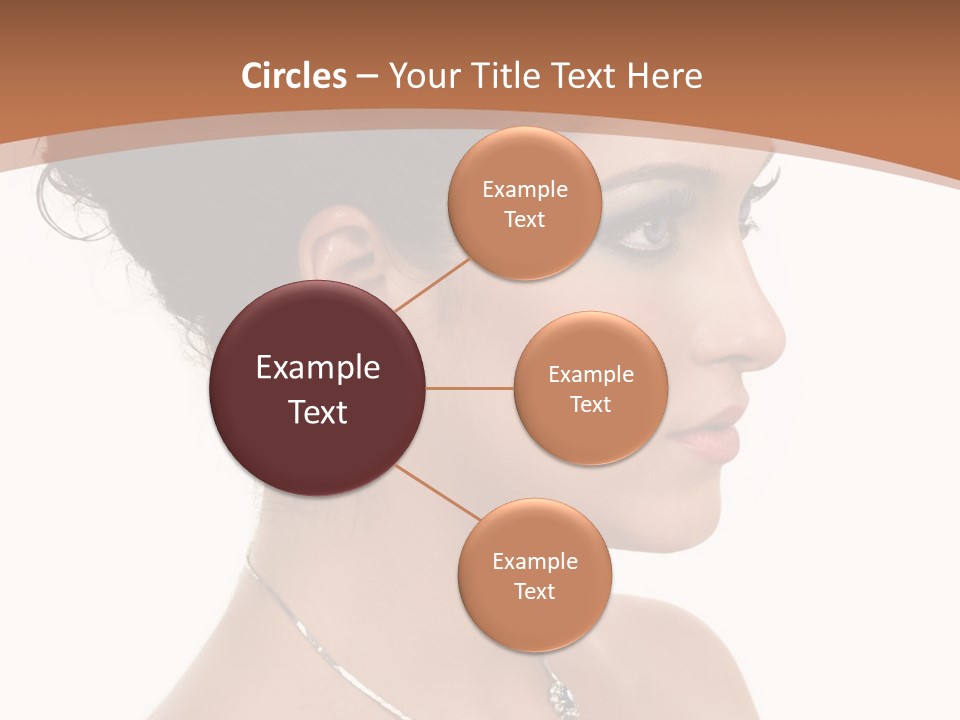 Beautiful Sapphire Eyebrow PowerPoint Template