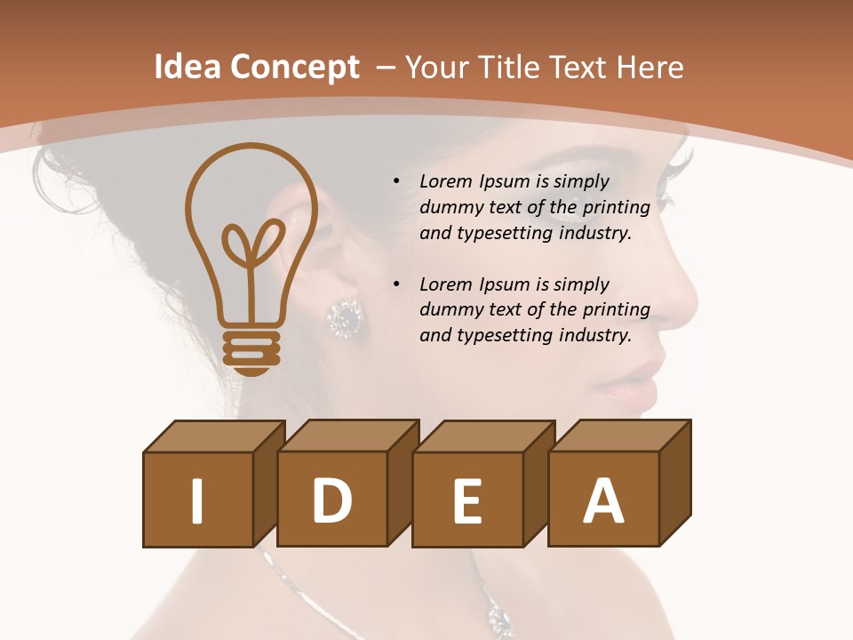 Beautiful Sapphire Eyebrow PowerPoint Template