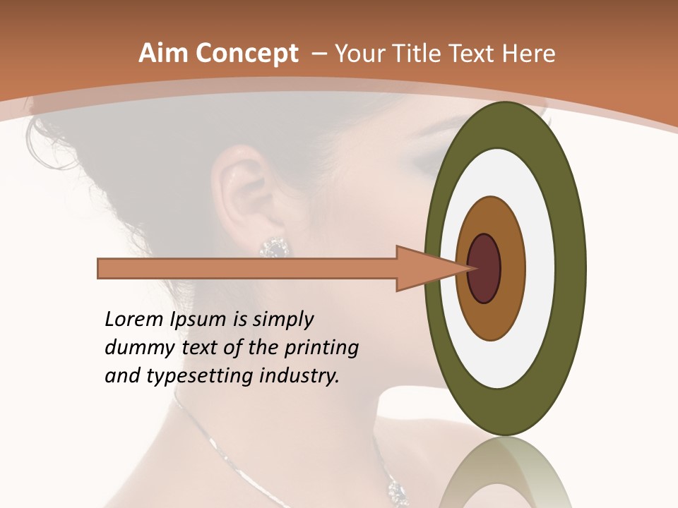 Beautiful Sapphire Eyebrow PowerPoint Template